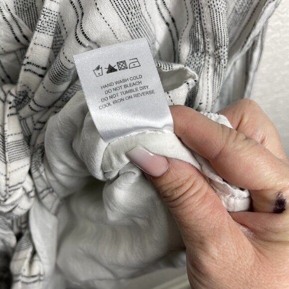 L'ACADEMIE Revolve The Meadow Dress‎ Striped White Gray Long Sleeve  Size S - Picture 14 of 14